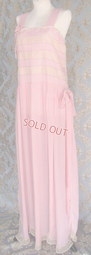 画像1: ピンクのシルク・ドレス