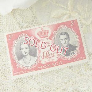 画像3: 1956年モナコ公国切手、レーニエ大公＆グレース・ケリー、結婚記念切手、未使用