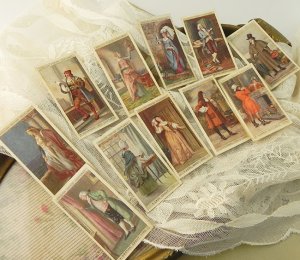 画像2: イギリス、各時代毎の衣装シリーズ、シガレットカード11枚セット（B)