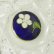 画像2: 瑠璃色に白いお花のエナメルボタン (2)