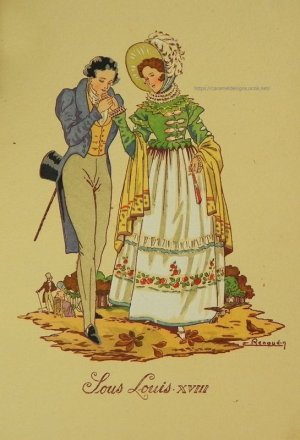 画像2: 【フランス・ルイ18世時代のファッション】ポストカード