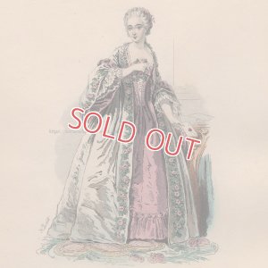 画像2: 1800年代、フランス、ファッションプレート　銅版画 　デュバリー伯爵夫人