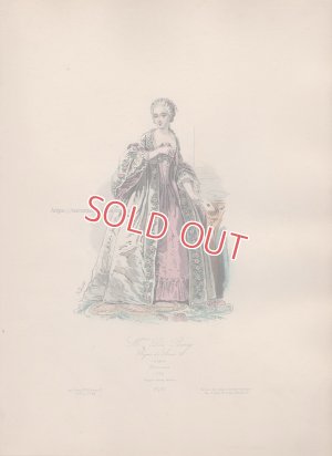 画像3: 1800年代、フランス、ファッションプレート　銅版画 　デュバリー伯爵夫人