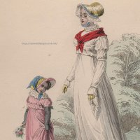 1800年代、フランス、ファッションプレート　銅版画 　フランス帝国時代