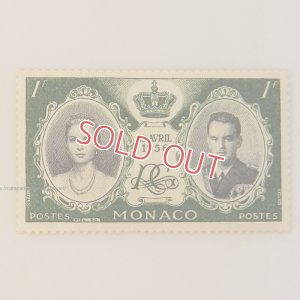 画像4: 1956年モナコ公国切手、レーニエ大公＆グレース・ケリー、結婚記念切手2枚組、未使用