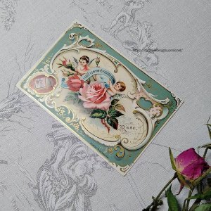 画像2: ドイツ製トレードカード、天使&ローズ