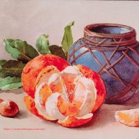 C.Klein・青い壺とオレンジ