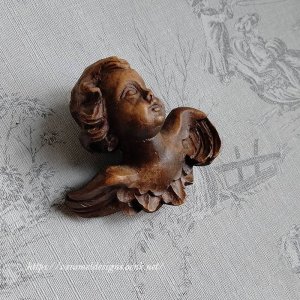 画像2: 手彫りの木製天使・エンジェル、オーナメント