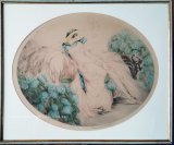 【Louis Icart / ルイ・イカ―ル】1929年 オリジナルエッチング/銅版画  水彩彩色　紫陽花