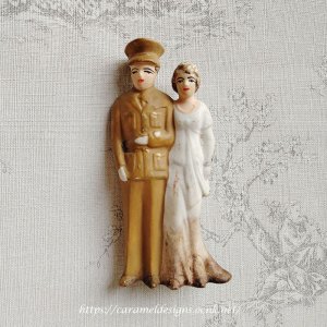 画像1: ビスクドール、戦時中の結婚カップル　
