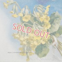 C.Klein・アンティークポストカード 黄色い花のブーケ