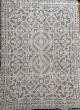 イタリアン・ニードルレース・テーブルクロス 2mx1m55cm