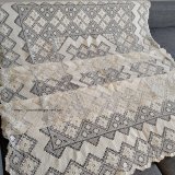 ヴィンテージ・大判コットンレースのテーブルクロス 2m5cmx1m45cm