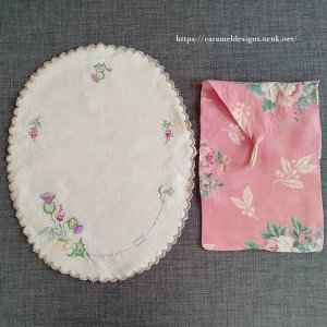 画像2: 刺繍ドイリー＆クロスポーチセット