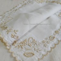 ヴィクトリアン・シルク刺繍リネン