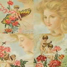 他の写真1: アンティークカード６枚セット、天使と美しいレディ