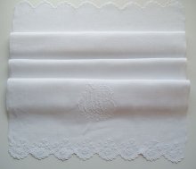 他の写真2: 白刺繍モノグラムのフレンチリネン　在庫最終