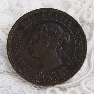 アンティークコイン、アンティークボタン、ヴィクトリア女王、カナダコイン、カナディアンコイン、イギリス領