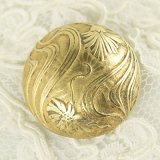 画像: アールヌーボー真鍮ボタン直径2.4ｃｍ