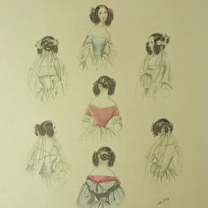 画像: １８００年代、フランス・ファッションプレート　（銅板画）