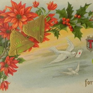 画像: アンティークカード、クリスマス