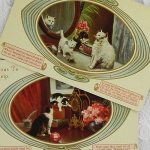 画像: 猫ちゃんポストカード２枚セット