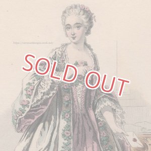画像: 1800年代、フランス、ファッションプレート　銅版画 　デュバリー伯爵夫人