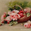 画像1: C.Klein・アンティークポストカード 薔薇とパニエ