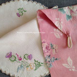 画像: 刺繍ドイリー＆クロスポーチセット