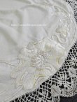 画像13: アールヌーヴォー・手刺繍とレースのテーブルクロス