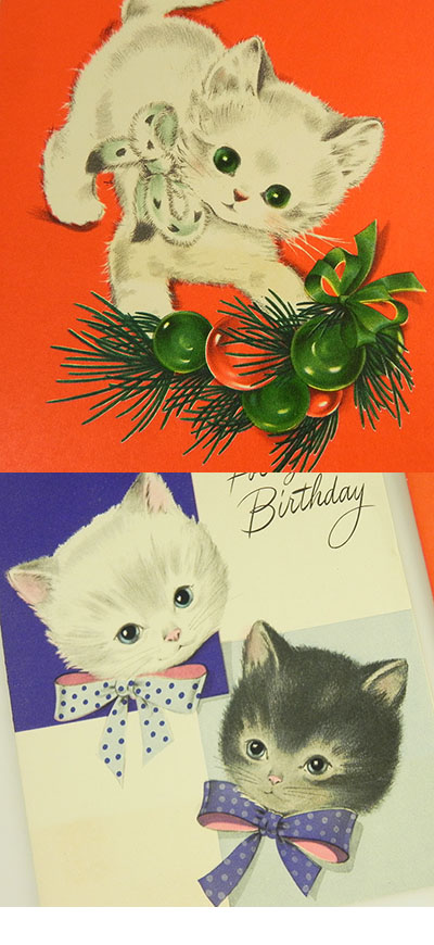 画像: レトロ可愛いUSAヴィンテージ猫カードたち♪