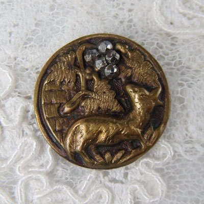 画像: 狐と葡萄　真鍮にカットスティール・ボタン