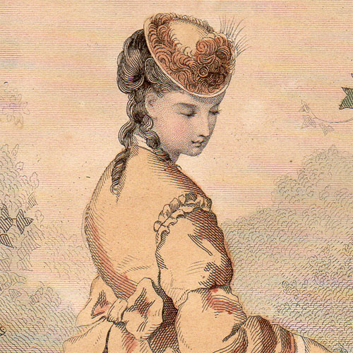 画像: 1869年、フランス・ファッションプレート