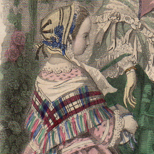 画像: 1855年、フランス・ファッションプレート