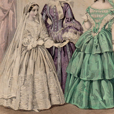 画像: 1855年、フランス・ファッションプレート