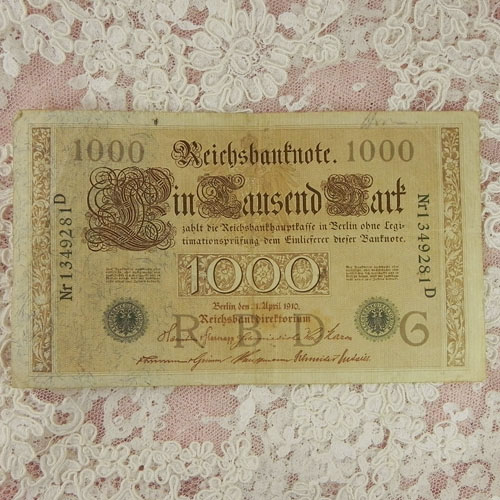 画像: 1910年、ベルリンの古い紙幣