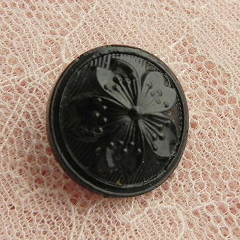 画像2: サクラ印のブラックガラス・ボタン（D）