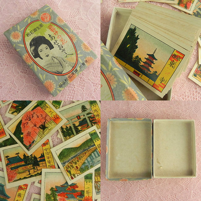 画像4: 白粉紙箱＆リトグラフカード（京都）３４枚のセット