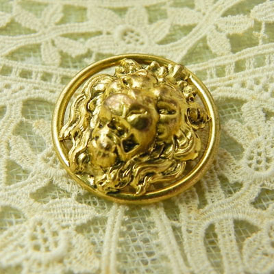 画像2: フランス、ライオンの真鍮ボタン