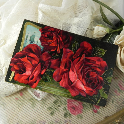 画像4: アンティークカード、薔薇