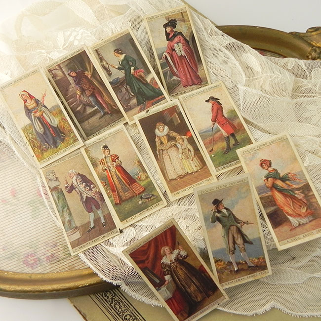 画像1: イギリス、各時代毎の衣装シリーズ、シガレットカード11枚セット（C）