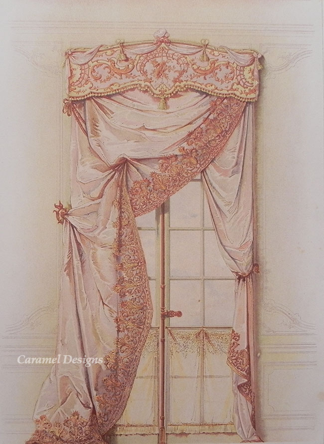 画像1: 1800年代、ドイツ製プリント画　インテリア・テキスタイル・デザイン