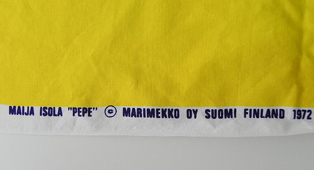 画像3: 【北欧】1972年 Marimekko マリメッコ ヴィンテージファブリック 1ｍ33ｃｍｘ1ｍ55ｃｍ