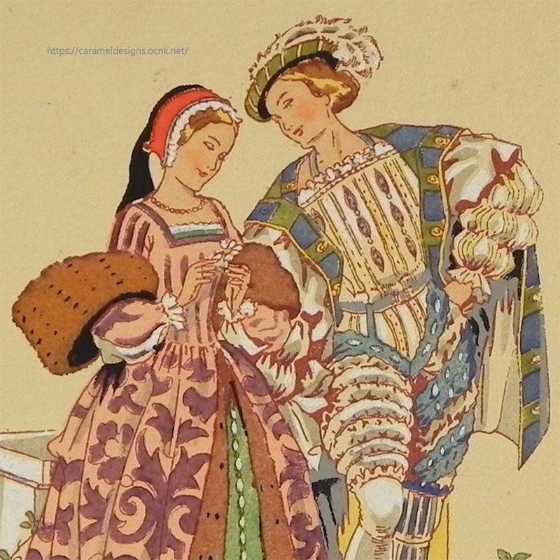画像1: 【フランス・フランソワ１世時代のファッション】ポストカード