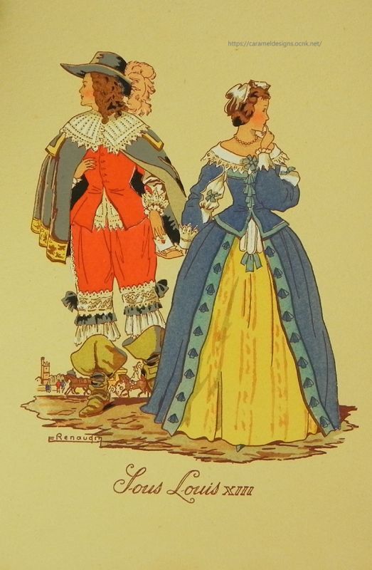 画像2: 【フランス・ルイ13世時代のファッション】ポストカード
