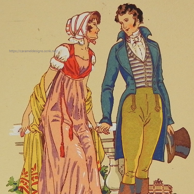 画像1: 【フランス・第一帝政時代のファッション】ポストカード