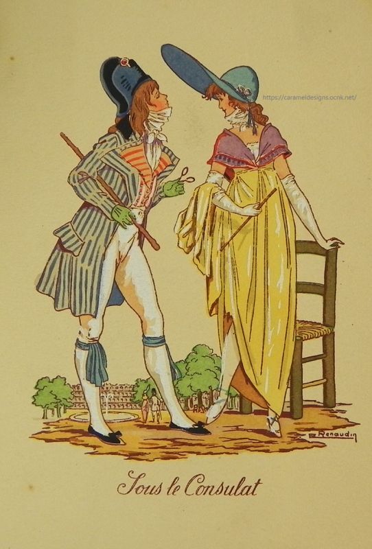 画像2: 【フランス・1700終わり〜1800年代初め頃のファッション】ポストカード