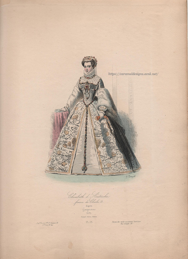 画像3: 1800年代、フランス、ファッションプレート　銅版画 　シャルル９世時代ファッション