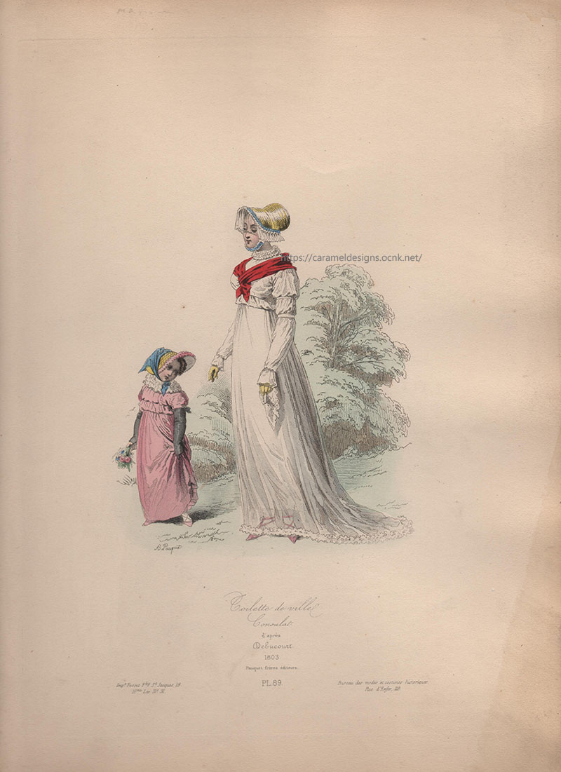 画像3: 1800年代、フランス、ファッションプレート　銅版画 　フランス帝国時代