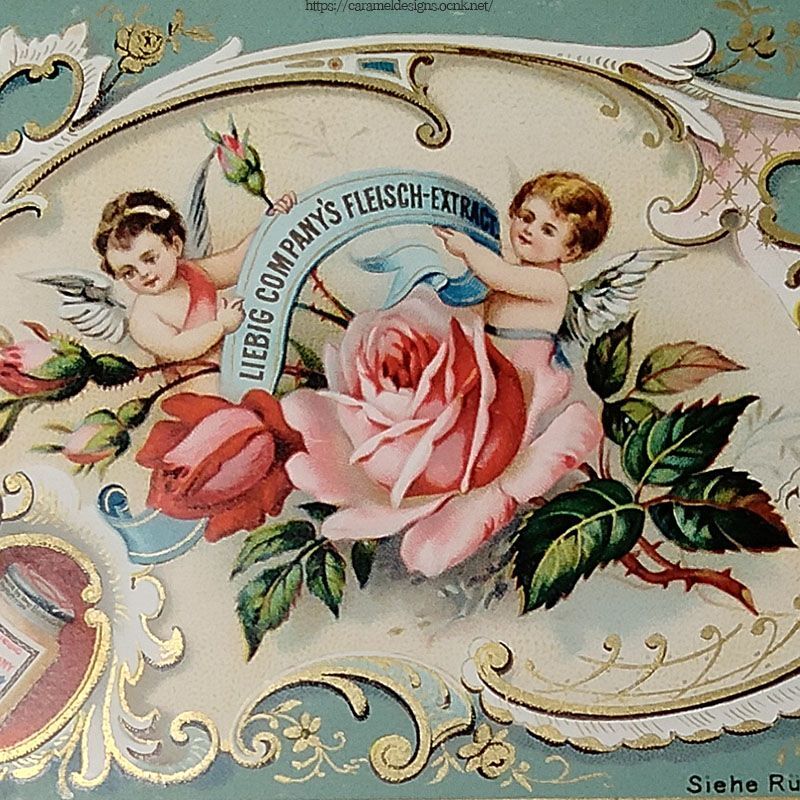 画像1: ドイツ製トレードカード、天使&ローズ